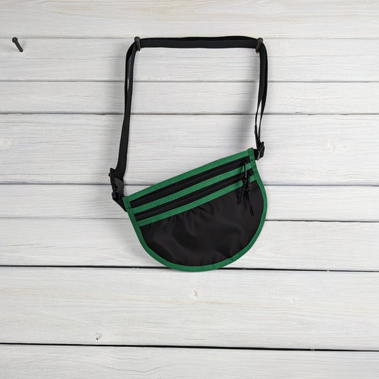 Black and Green Waist/Cross Body Bag