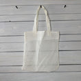 Load image into Gallery viewer, Repurposed Small Grid White Mesh Slider Tote Bag
