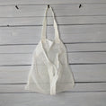 Load image into Gallery viewer, Repurposed Small Grid White Mesh Slider Tote Bag
