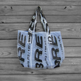 Load image into Gallery viewer, Reusable Market Tote Sabre Parachute Logos lined with Ripstop Nylon
