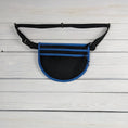 Load image into Gallery viewer, Black Cordura and Blue Binding Waist/Cross Body Bag
