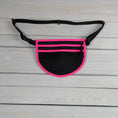Load image into Gallery viewer, Black Cordura and Neon Pink Binding Waist/Cross Body Bag
