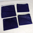 Load image into Gallery viewer, Four Purple Water Resistant Ripstop Zipper Pouches