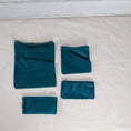 Load image into Gallery viewer, Four Teal Green Water Resistant Zipper Pouches