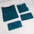 Load image into Gallery viewer, Four Teal Green Water Resistant Zipper Pouches
