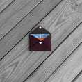 Load image into Gallery viewer, Burgundy Red Cordura Mini Wallet Card Envelopes with Plastic Snaps
