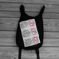 Load image into Gallery viewer, Black Cordura Nylon Backpack Warning Labels