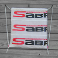 Load image into Gallery viewer, Sabre2 Parachute Logo Drawstring Backpack with Red Lining and Interior Pocket