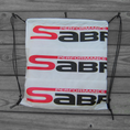 Load image into Gallery viewer, Sabre2 Parachute Logo Drawstring Backpack : White Lining, Interior Pocket, Key Loop
