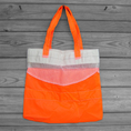 Load image into Gallery viewer, Repurposed Katana Parachute Slider Tote Bag Neon Orange Zero Porosity Ripstop Nylon
