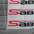 Load image into Gallery viewer, Drawstring Backpack Sabre2 Parachute Logos Lined with White