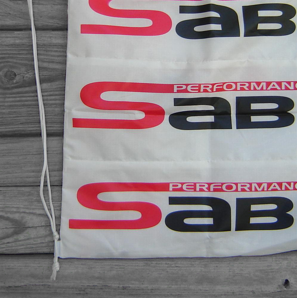 Drawstring Backpack Sabre2 Parachute Logos Lined with White