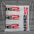 Load image into Gallery viewer, Drawstring Backpack Sabre2 Parachute Logos Lined with White