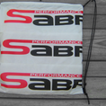 Load image into Gallery viewer, Sabre2 Parachute Logo Drawstring Backpack : White Lining, Interior Pocket, Key Loop