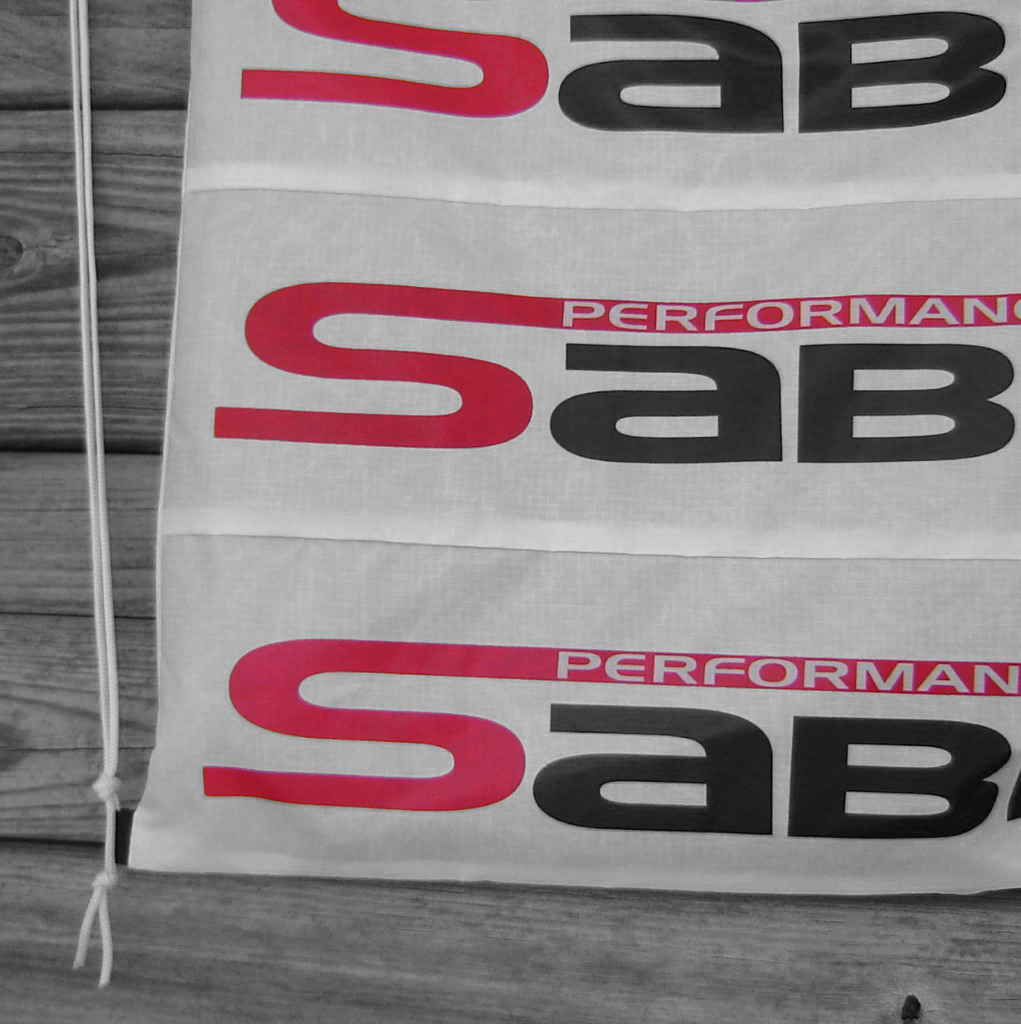 Sabre2 Parachute Logo Drawstring Backpack : Black Lining, Interior Pocket, Key Loop