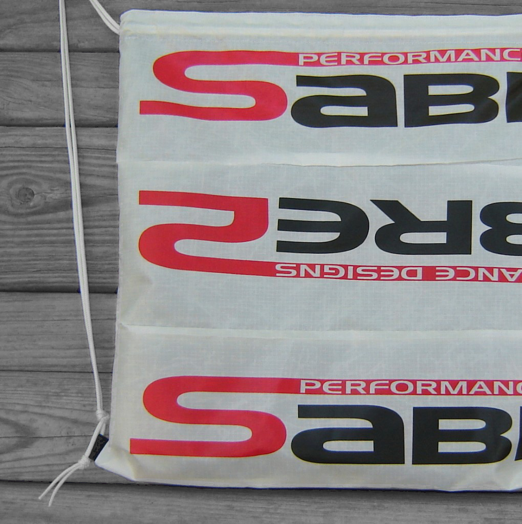 Sabre2 Parachute Logo Drawstring Backpack : Black Lining, Interior Pocket