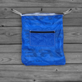 Load image into Gallery viewer, Drawstring Backpack : Sabre Parachute Logos Lined with Royal Blue Ripstop
