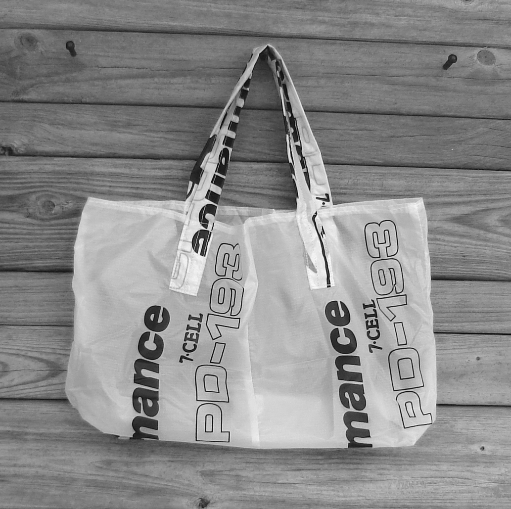 Reusable Nylon Ripstop Parachute Market Bag  PD Wings Logo