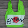 Load image into Gallery viewer, Neon Green Ripstop Market Bag with Katana Parachute Logo