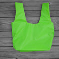 Load image into Gallery viewer, Neon Green Ripstop Market Bag with Katana Parachute Logo