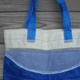 Load image into Gallery viewer, Eco Friendly Nylon Ripstop Parachute Tote Bag Marine Blue Katana Slider