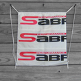 Load image into Gallery viewer, Drawstring Backpack Sabre2 Parachute Logos Lined with White
