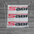 Load image into Gallery viewer, Drawstring Backpack Sabre2 Parachute Logos Lined with White