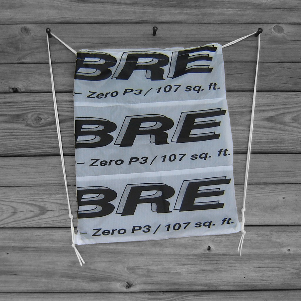Drawstring Backpack Sabre Parachute Logos Lined with Gray Ripstop