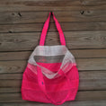 Load image into Gallery viewer, Repurposed Katana Parachute Slider Tote Bag Neon Pink Zero Porosity Ripstop Nylon
