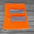 Load image into Gallery viewer, Zipper Pouches: One Large Neon Orange, Two Small Gray Parachute Ripstop