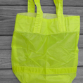 Load image into Gallery viewer, Small Tote Bag Repurposed Neon Yellow Parachute Slider
