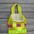 Load image into Gallery viewer, Small Yellow Gift Bag Repurposed Ripstop Nylon Parachute Slider
