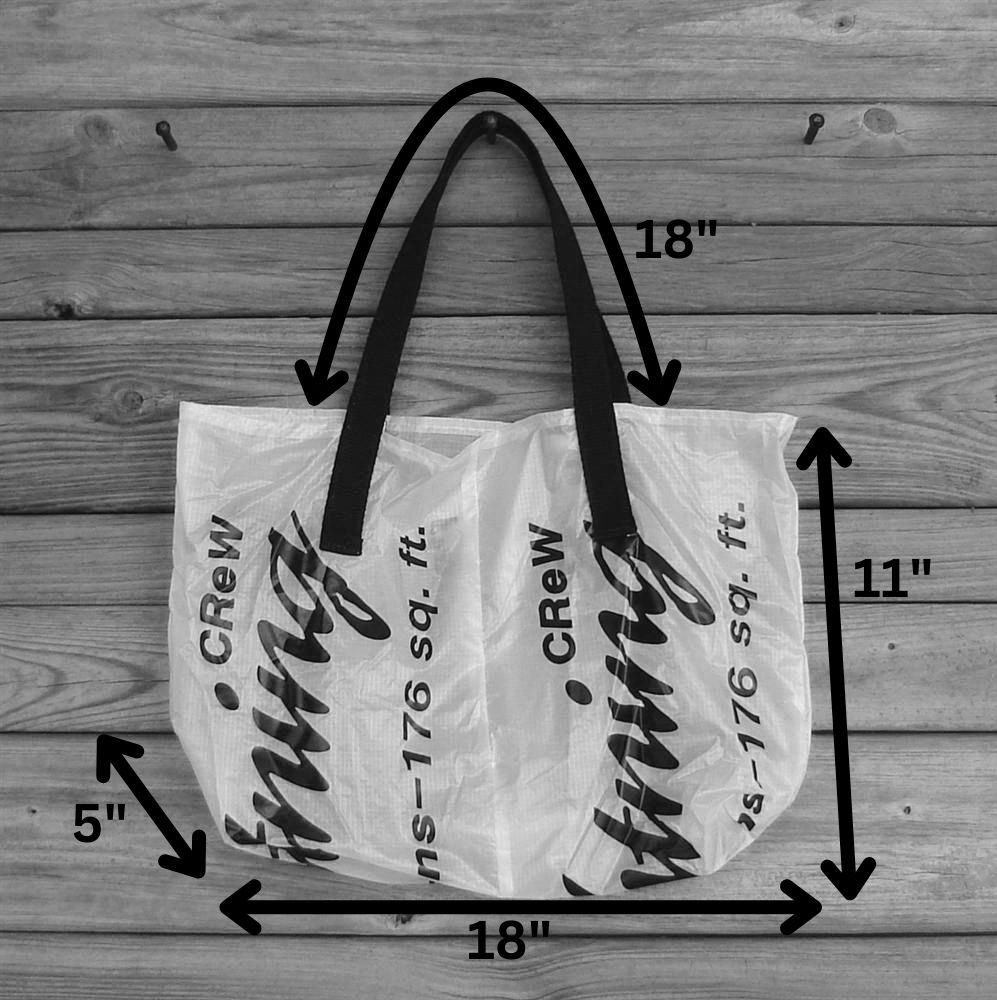 Reusable Parachute Bag Lightning Logo Market Tote Black Handles