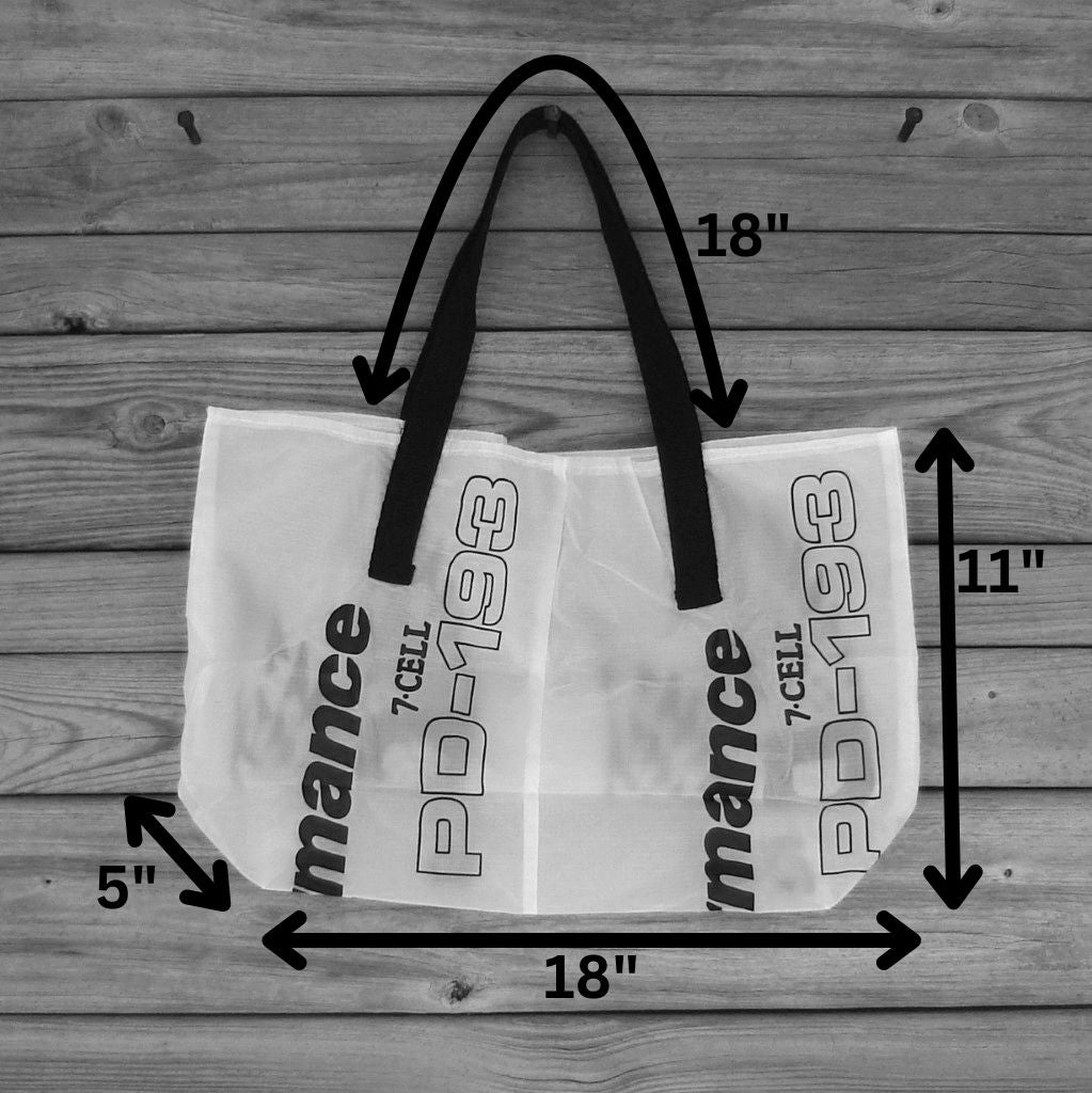 Reusable Parachute Bag 7 Cell PD-193 Logo Market Tote Black Handles