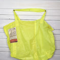 Load image into Gallery viewer, Large Zippered Neon Yellow Parachute Bag
