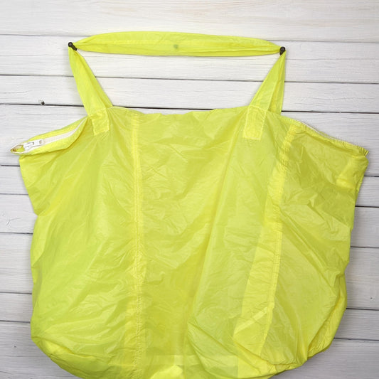 Large Zippered Neon Yellow Parachute Bag