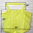 Load image into Gallery viewer, Large Zippered Neon Yellow Parachute Bag
