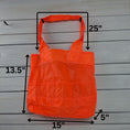 Load image into Gallery viewer, Neon Orange Water Resistant Slider Tote Bag
