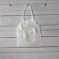 Load image into Gallery viewer, Small Grid White Mesh Tote Bag

