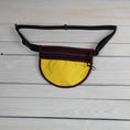 Load image into Gallery viewer, Yellow and Burgundy Waist/Cross Body Bag
