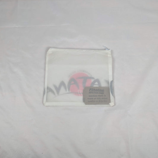 Zippered Pouch made from White Ripstop and a Katana Logo Label