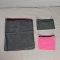 Load image into Gallery viewer, Silky Ripstop Zipper Pouches: One Pink, Two Gray
