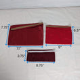 Load image into Gallery viewer, Three Silky Ripstop Zipper Pouches: Shades of Red
