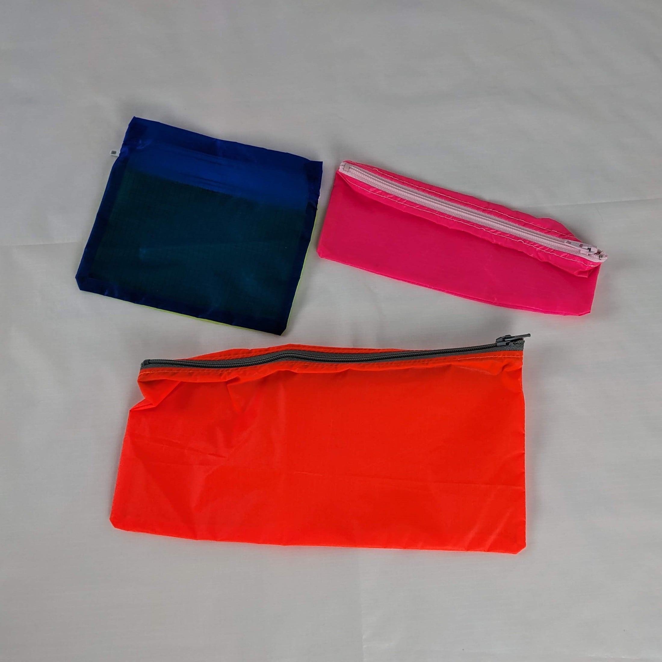 Three Water Resistant Zipper Pouches