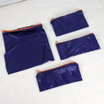 Load image into Gallery viewer, Four Purple Silky Ripstop Zipper Pouches with Orange YKK Zippers
