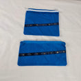 Load image into Gallery viewer, Two Water Resistant Marine Blue Zipper Pouches
