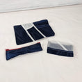 Load image into Gallery viewer, Three Navy and White Repurposed Parachute Zipper Pouches
