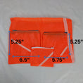 Load image into Gallery viewer, Four Repurposed Orange Zero Porosity Parachute Zipper Pouches
