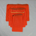 Load image into Gallery viewer, Four Orange Repurposed Water Resistant Parachute Zipper Pouches
