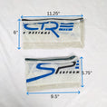 Load image into Gallery viewer, Two Spectre 135 White End Panel Zipper Pouches
